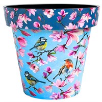 Creekwood Zest Pot Watercolor Birds 30cm (12ZESTWB)