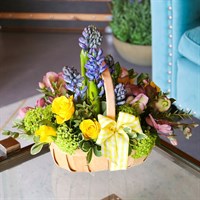 Spring Trug Floral Basket Arrangement