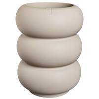 Elho 43cm Amber Roll High Balanced Beige Premium Plant Pot