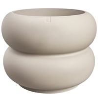 Elho 60cm Amber Roll Low Balanced Beige Premium Plant Pot