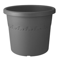 Elho Algarve Cilindro Wheels 40cm Plant Pot - Anthracite (113403942500)