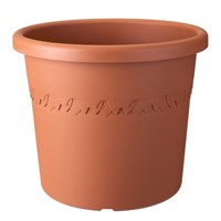 Elho Algarve Cilindro Wheels 40cm Plant Pot - Terra (113403927000)