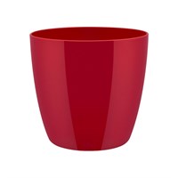 Elho Brussels Diamond Round Plant Pot - 14cm - Lovely Red (8141361419400)
