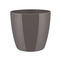 Elho Brussels Diamond Round Plant Pot - 14cm - Oyster Pearl (8141361440500)