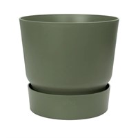Elho Greenville Round 16cm Leaf Green Plant Pot (3041501636000)