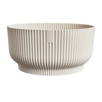 Elho Vibes Fold Bowl 25cm Linen White Plant Pot (2891202545200)