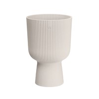 Elho Vibes Fold Coupe 14cm Linen White Plant Pot (2902101445200)