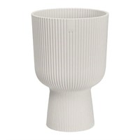 Elho Vibes Fold Coupe 14cm Silky White Plant Pot (2902101445100)
