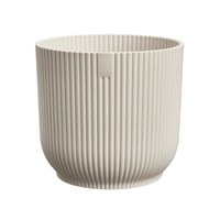 Elho Vibes Fold Round 14cm Linen White Plant Pot (2501301445200)