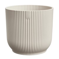Elho Vibes Fold Round 18cm Linen White Plant Pot (2641701845200)