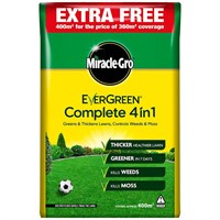 Miracle-Gro EverGreen Complete 4 in 1 360m2 + 10% Free 12.6kg Bag (015007)