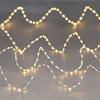 Festive 100 Battery Compact Dewdrop Christmas String Lights - Warm White (P055020)