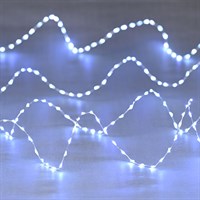 Festive 100 Battery Compact Dewdrop Christmas String Lights - White (P055021)