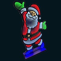 Festive 180cm Infinity Light Up Christmas Santa Decoration (P051510)