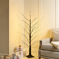Festive 180cm Lit Microdot Black Light Up Christmas Tree With 1300 Warm White (P049863)