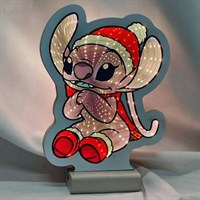Festive 20cm Infinity Light Up Christmas Pink Angel (P067108)