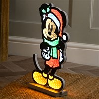 Festive 40cm Infinity Light Up Christmas Mickey With Scarf (P066676)