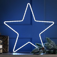 Festive 40cm Neon Flex Light Up Star Christmas Decoration (P057663)