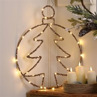 Festive 49cm Twinkling Gold Tree Ball Light Up Christmas Decoration - Warm White LED (P057717)
