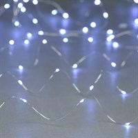 Festive 50 Battery Operated Dewdrop Christmas String Lights - White (P044668)