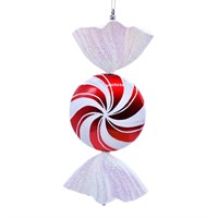 Festive 50cm Red & White Candy Shape Christmas Tree Decorations (P030708)