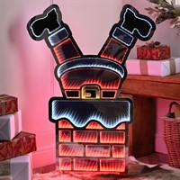 Festive 60cm Infinity Light Up Christmas Santa Legs And Chimney Decoration (P057649)