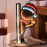 Festive 60cm Waving Light Up Christmas Gingerbread Man Decoration (P058153)