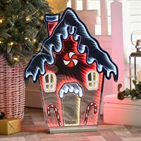 Festive 66cm Infinity Light Up Christmas Gingerbread House Decoration (P050385)