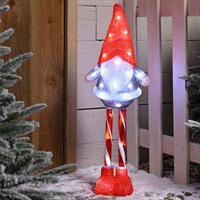 Festive 70cm Light Up Christmas Acrylic Candy Cane Leg Gonk (P048971)