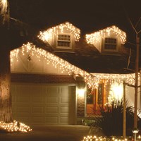 Festive 720 Snowing Icicle LED Christmas String Lights - Warm White (4 Way) (P057612)