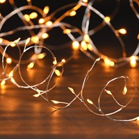 Festive 80 Battery Multifunction Dewdrop Cluster Christmas String Lights - Warm White (P044678)