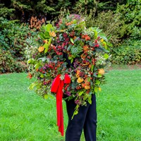 Festive Berries and Bramble Door Wreath