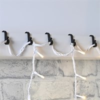 Festive Pack Of 24 Small Black Christmas Light Gutter Clips (P053724)