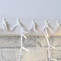 Festive Pack Of 24 Small Clear Christmas Light Gutter Clips (P053723)