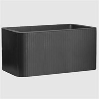 Florus Jive Terrace Stripe 80cm Anthracite Plant Pot By Elho (1005187)