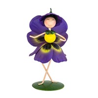 Fountasia Fairy Mini Ornament - Purple Pansy (390102)