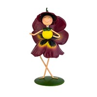 Fountasia Fairy Mini Ornament - Red Pansy (390103)