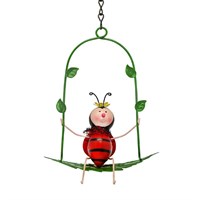 Fountasia Ladybird Luvlie Garden Swing Hanging Decoration