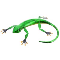 Fountasia Metal Ornament - Green Gecko Medium (440029)