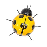 Fountasia Metal Ornament - Yellow Ladybird Wall Art (93608)