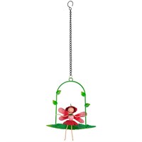 Fountasia Ornament - Fairy on Swing Poppy (95171)