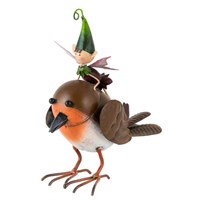 Fountasia Ornament - Pete Pixie on Robin (391127)