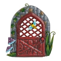 Fountasia Ornament - Pixie Door - Red Crisscross (95321)