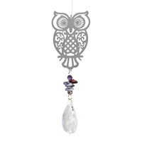 Fountasia Owl Crystal Cosmo Sundrops Hanging Garden Decoration (CSD16OW)