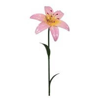 Fountasia Pink Stargazer Lily Flower Stake - Mini (430167)