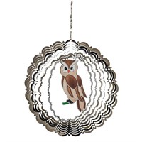 Fountasia Spectrum Cosmo Wind Spinner - 8 Inches Owl (CSS08OW)