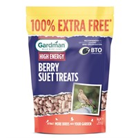 Gardman Berry Suet Treats 500G + 100% Extra Free Wild Bird Food (A04198)
