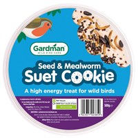Gardman Wild Bird Seed & Mealworm Suet Cookie (A04208)