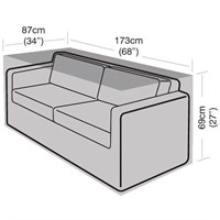 Garland 2-3 Seater Small Garden Furntiure Sofa Cover Black (W1662)