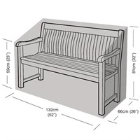 Garland 2 Seater Garden Bench Cover Black (W1488)